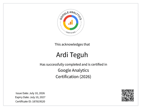 Google Analytics Certification (2026)