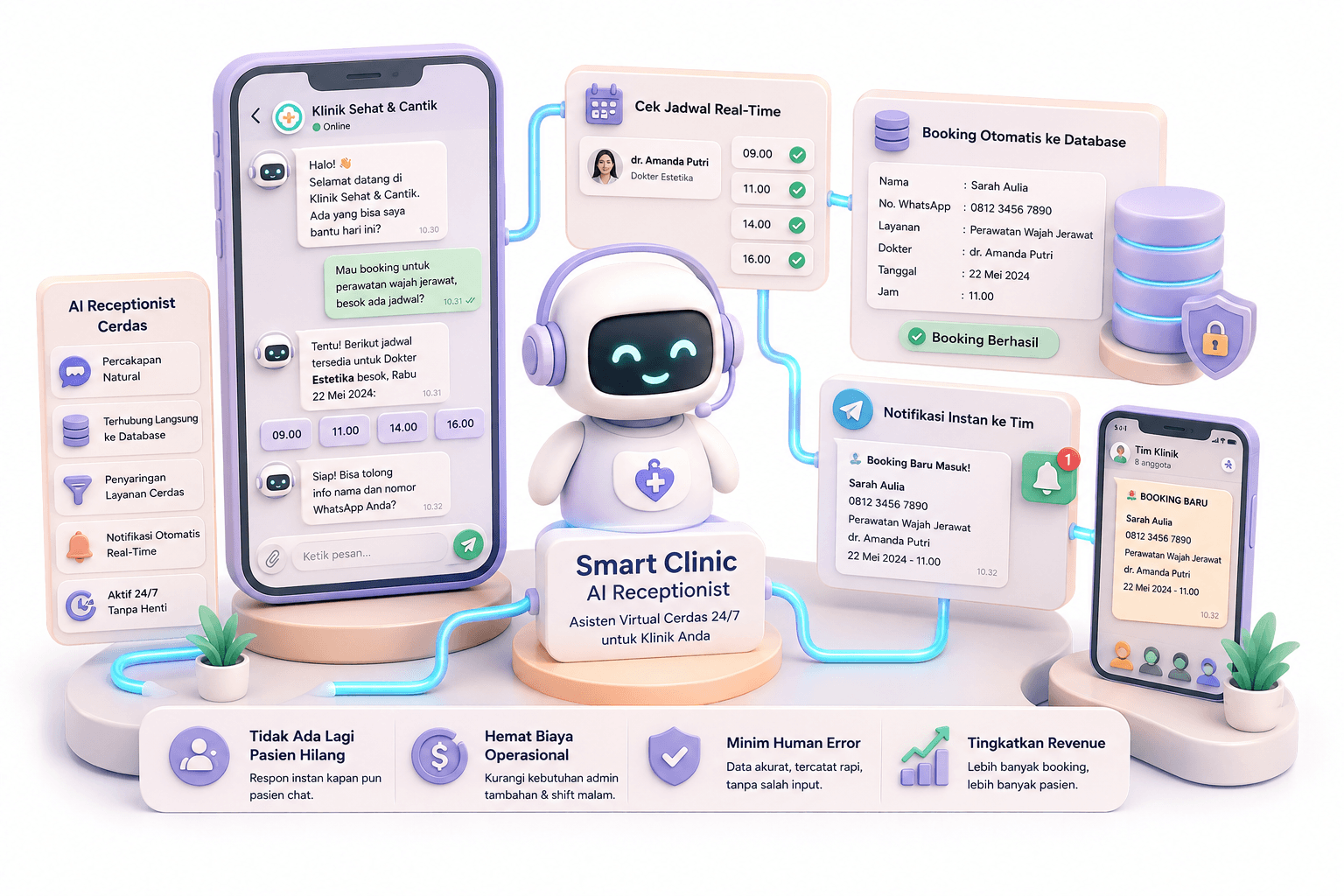AI Chat Receptionist & Patient Recall Hub